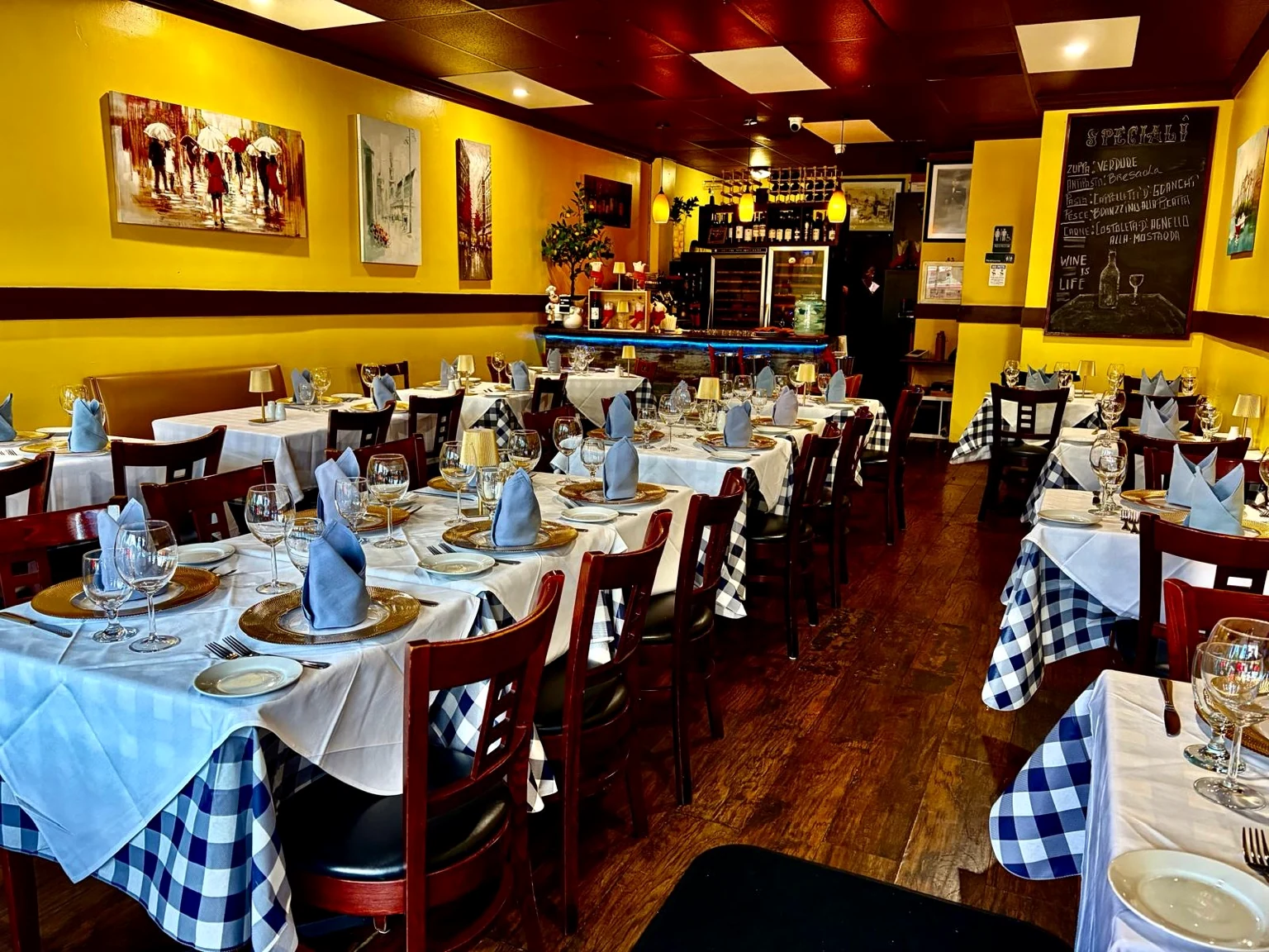 Dining room at Osteria Vecchio Piemonte in Miami